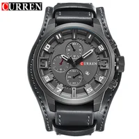 

CURREN 8225 Men Japan Quartz Movement Watch Casual Business Leather Auto Date Chronograph Wristwatches