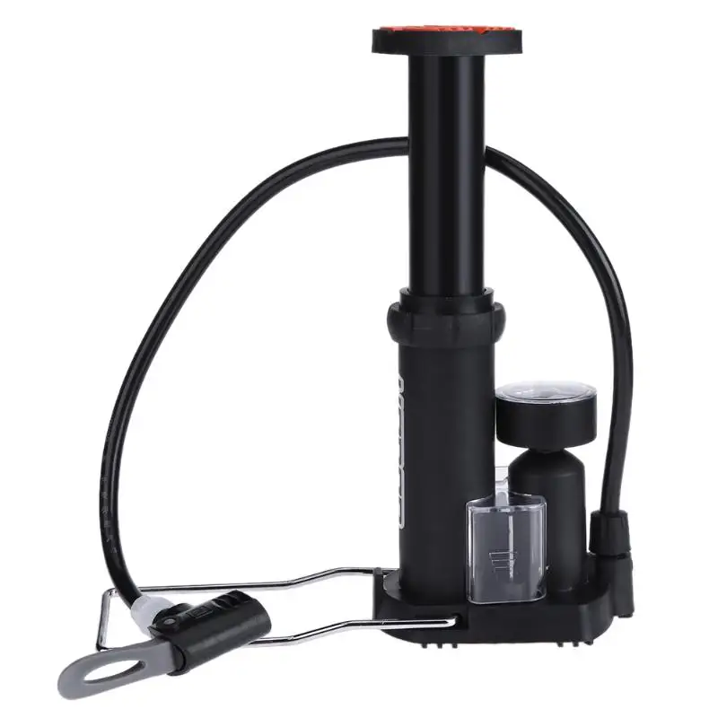 

15.5CM Mini Bicycle Pump Portable Bicycle Floor Pump Pedal Bike Tire Inflator MTB Road Mini Cycling Air Pumps With piezometer, Black