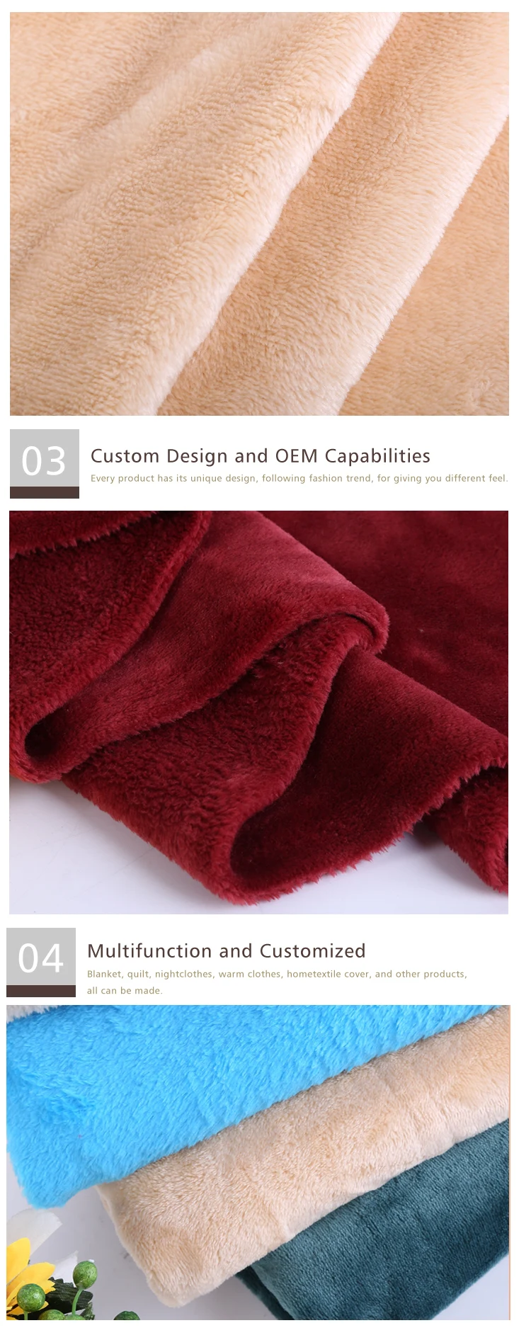Custom design 100 polyester yarn dyed flannel fleece warp knit fabric for pajamas