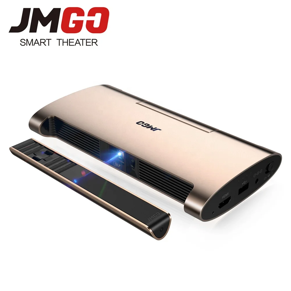 

JMGO Smart Projector M6. Android 7.0, Support 4k, 1080P Decode. Set in WIFI, Bluetooth, USB, Laser Pen, MINI Beamer