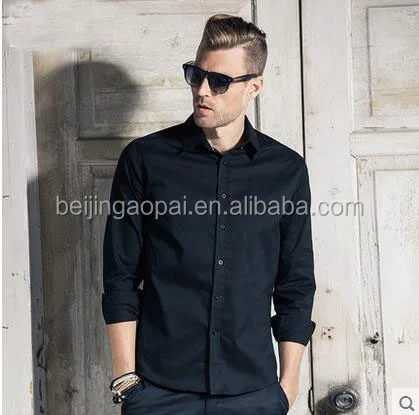 

Western style long sleeve business dress men turkey shirt, Solid