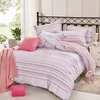 Microfiber fabric yarn dyed plaid washing bedding set / duvet cover set
