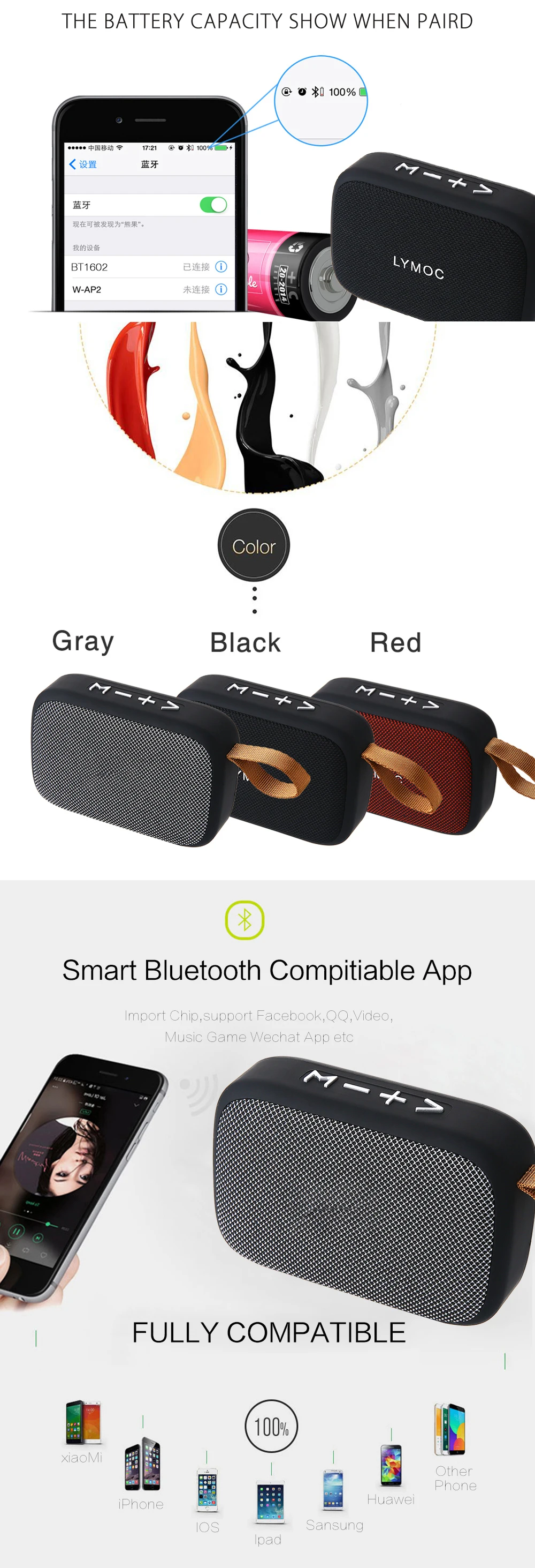 Amazon hot selling Fabric Box Mini Portable Outdoor Wireless Speaker BT Speakers Loud box Party HD Mic Handsfree - ANKUX.COM