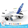 Funny plane with light and music kids friction plastic model aircraft