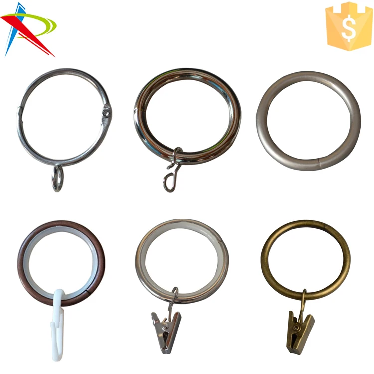 Matt Black Metal Curtain Rod Pole Rings Buy Curtain Rod Pole Rings