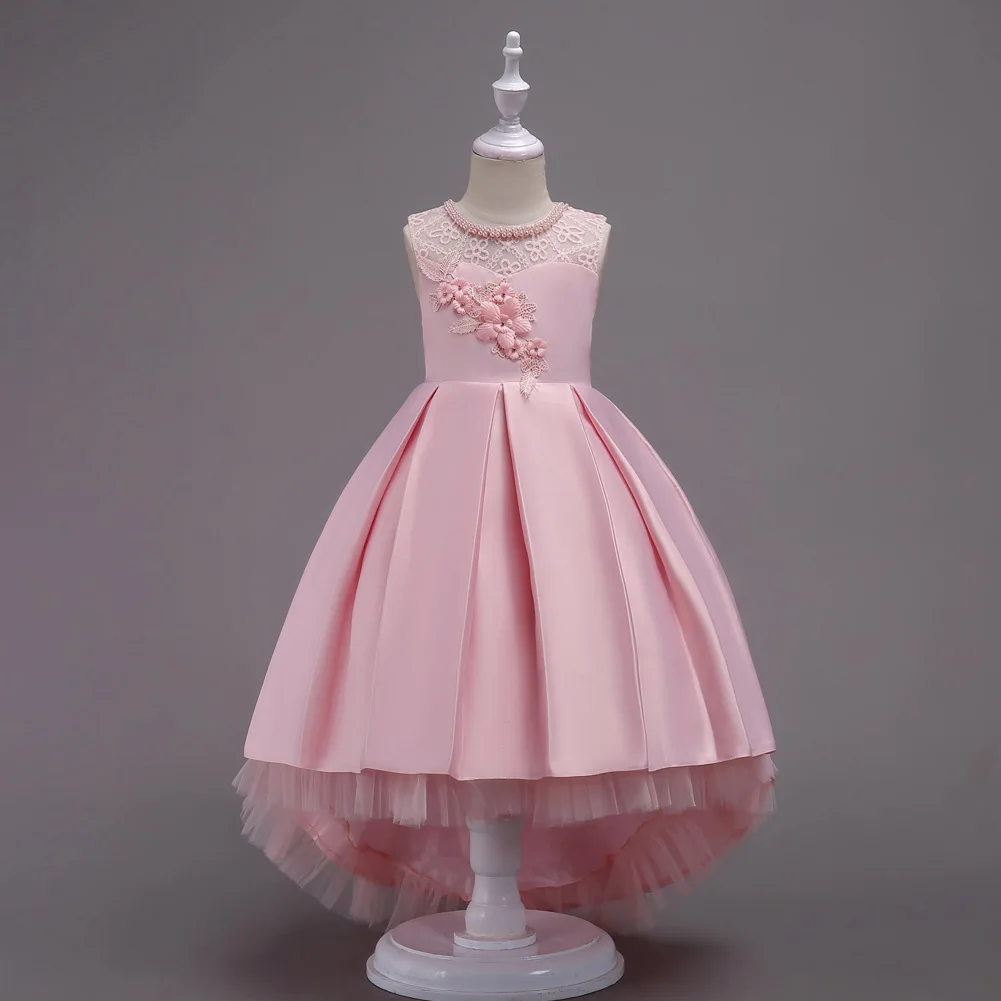 

Girls Party Dresses Elegant Girl Princess Kids Wear Children Tulle Ruffles Clothes 580