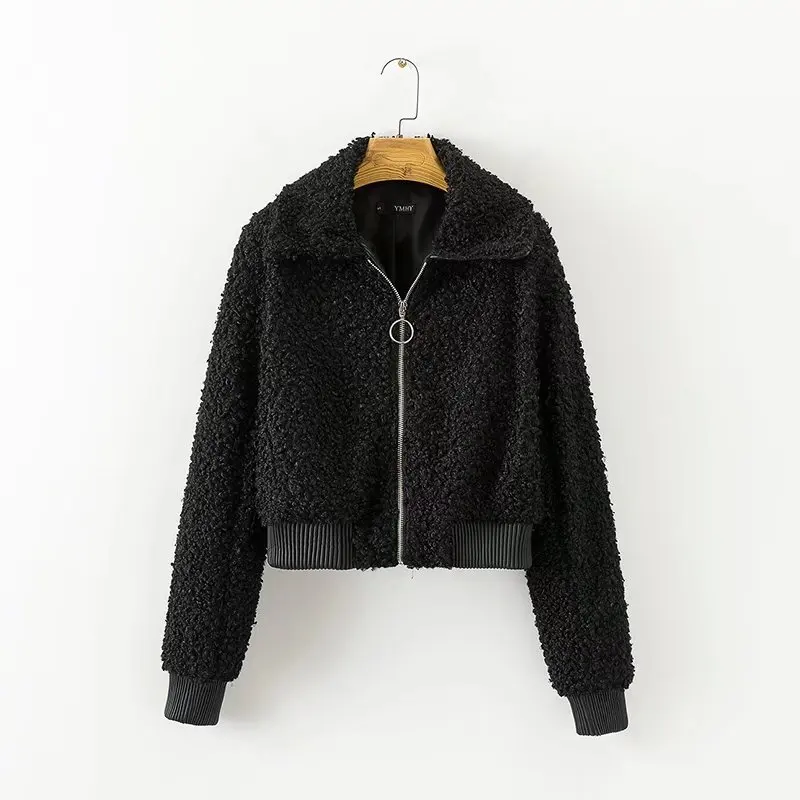 

2020 new arrivals autumn designs fashion trending wholesale high street faux sherpa fur women short jackets