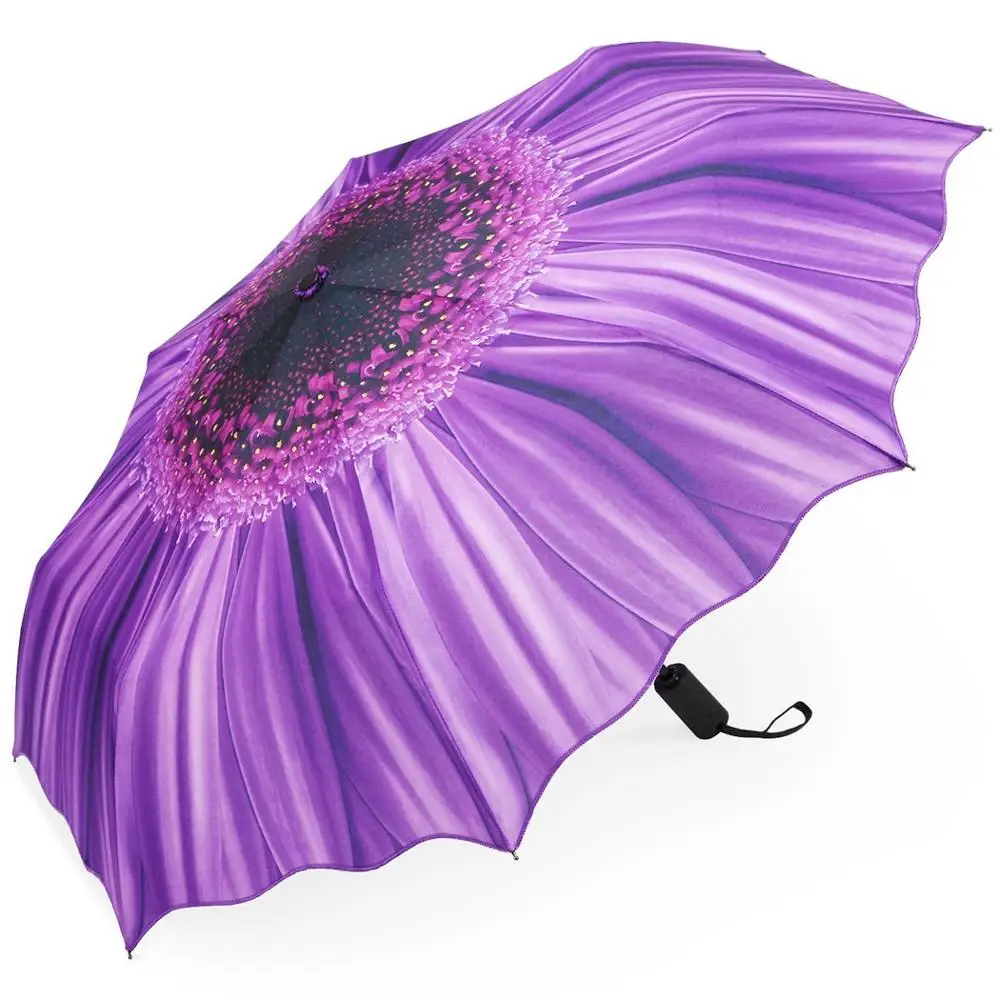 Карманный фиолетовый зонтик