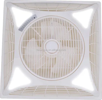 2x2ft 60 60cm 14 16 Inch Plastic Shami Ceiling Box Fan With Led