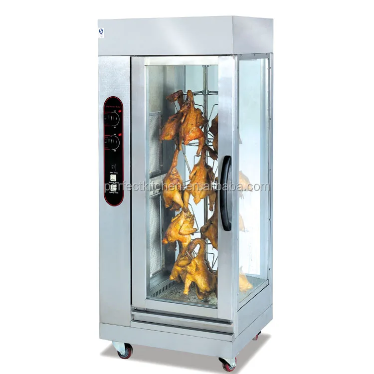 Stainless steel vertical Gas Chicken Rotisseries /gas chicken grill machine for sale