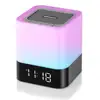 Clock night lamp bluetooth speaker LED night light with color change
