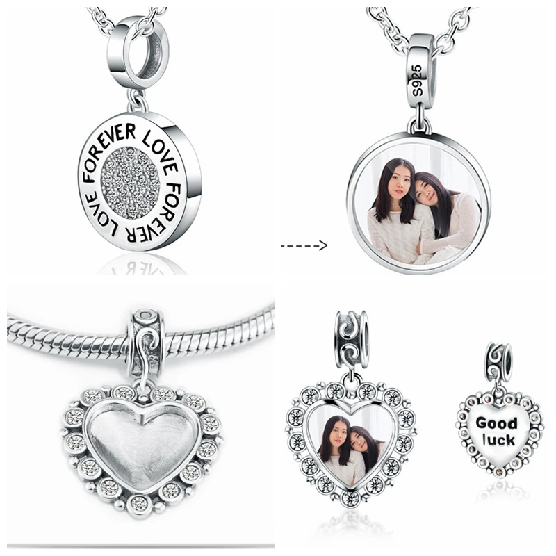 New Designs Wholesale 925 Sterling Silver Heart Shaped Photo Frame