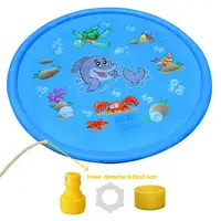 

LC Air Sprinkler Pad Splash Play Mat 59" Outdoor Water Toddler Toys Summer Fun Game Perfect Inflatable Outdoor Toys Sprinkle