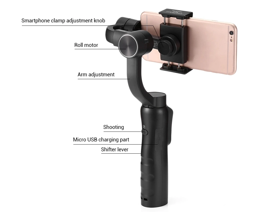 3 axis gimbal stabilizer for smart phone