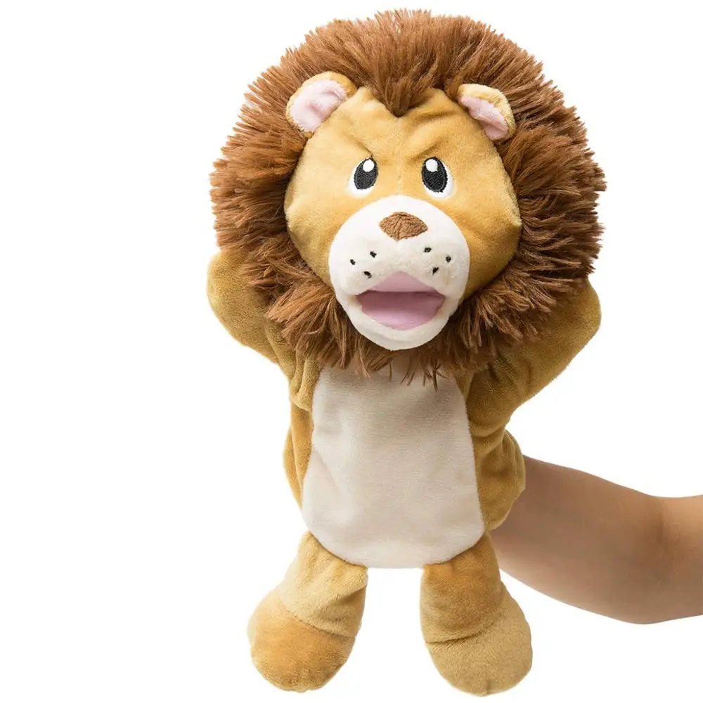 Wholesale Puppet Hand Soft Lion Hand Puppets Family Animal Hand Puppet ...