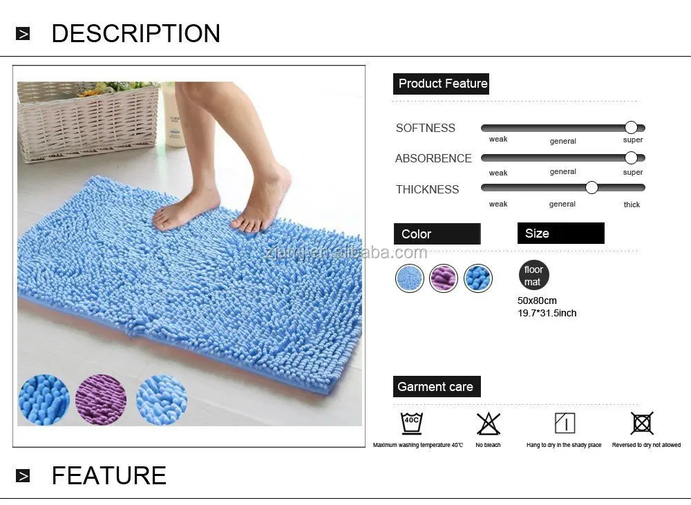 Microfiber Polyester Chenille Bath Rug Noodle Rug Buy Rug,Bath Rug