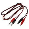 Banana Plugs to Alligator Clips Probe Test Cable 1M