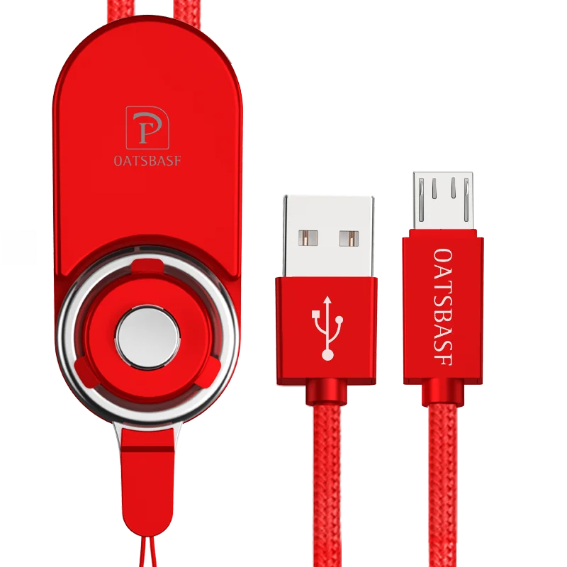 

Original Design Multifunction Flat Lanyard Micro Usb Charging Cable For Android