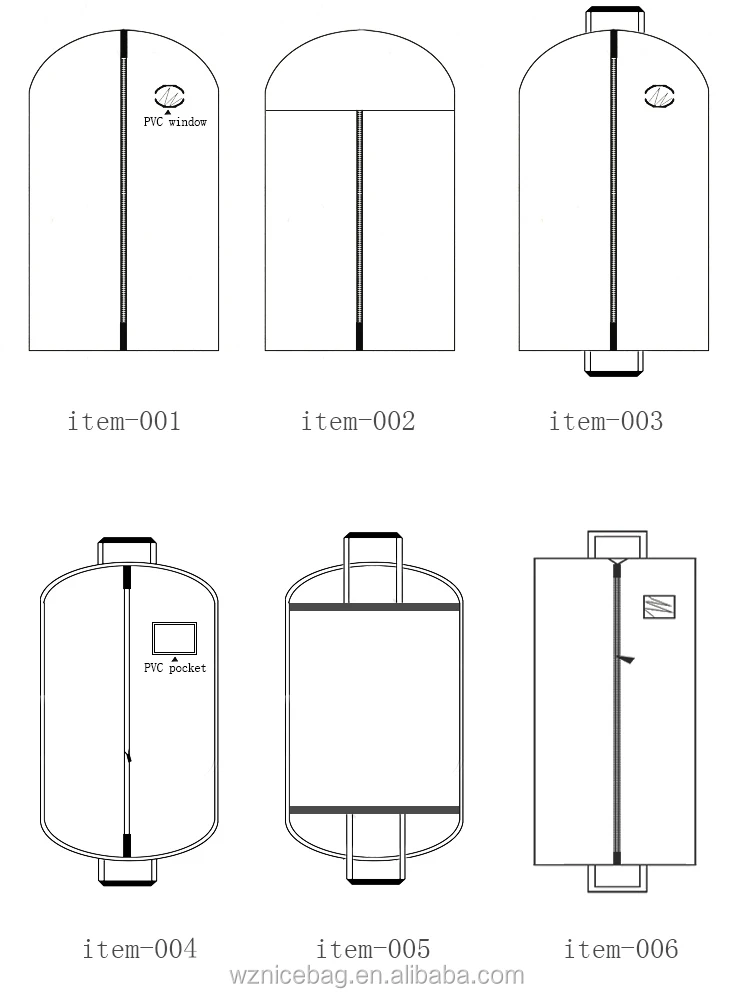 garment bag items