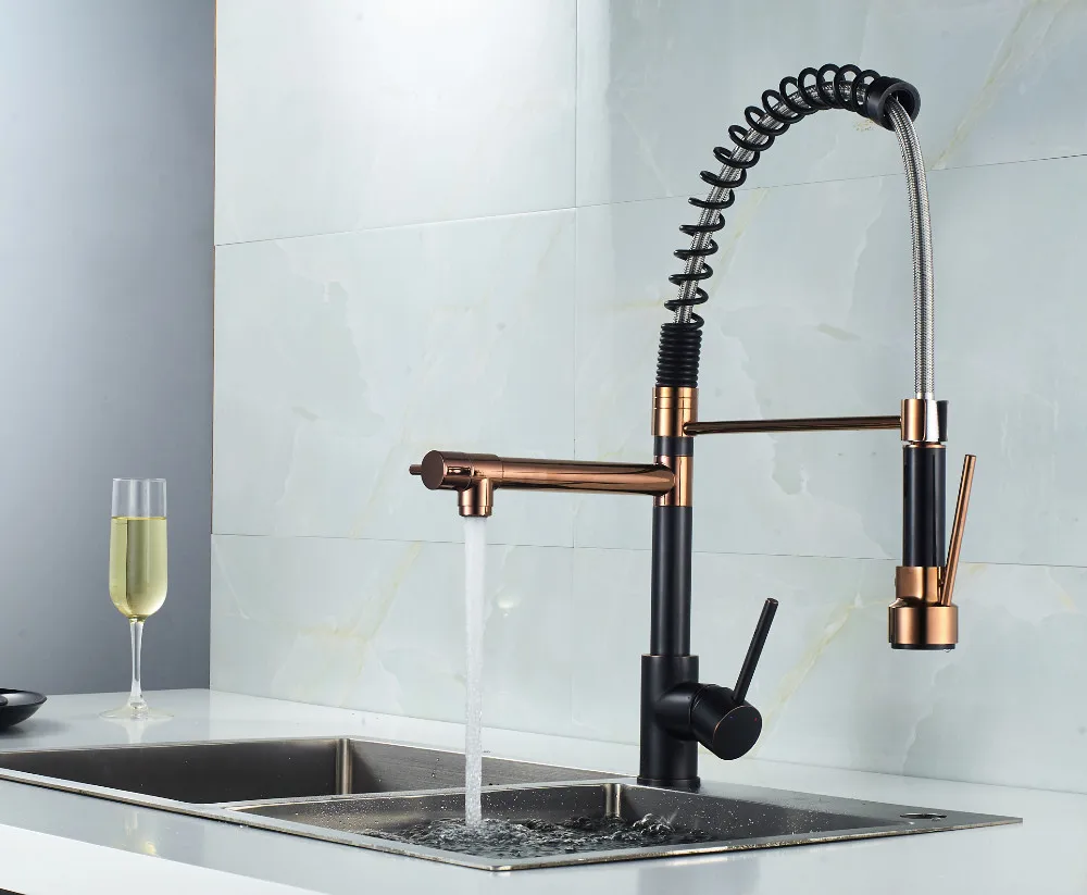 Luxury Rose Gold Orb Tap Watermark Pull Down Kitchen Faucet Buy