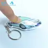 Guangdong custom mini led flashlight car key holder/plastic PVC LED personalized light keychain