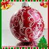Five-star 2017 plastic decorate handmade christmas ball with high quality