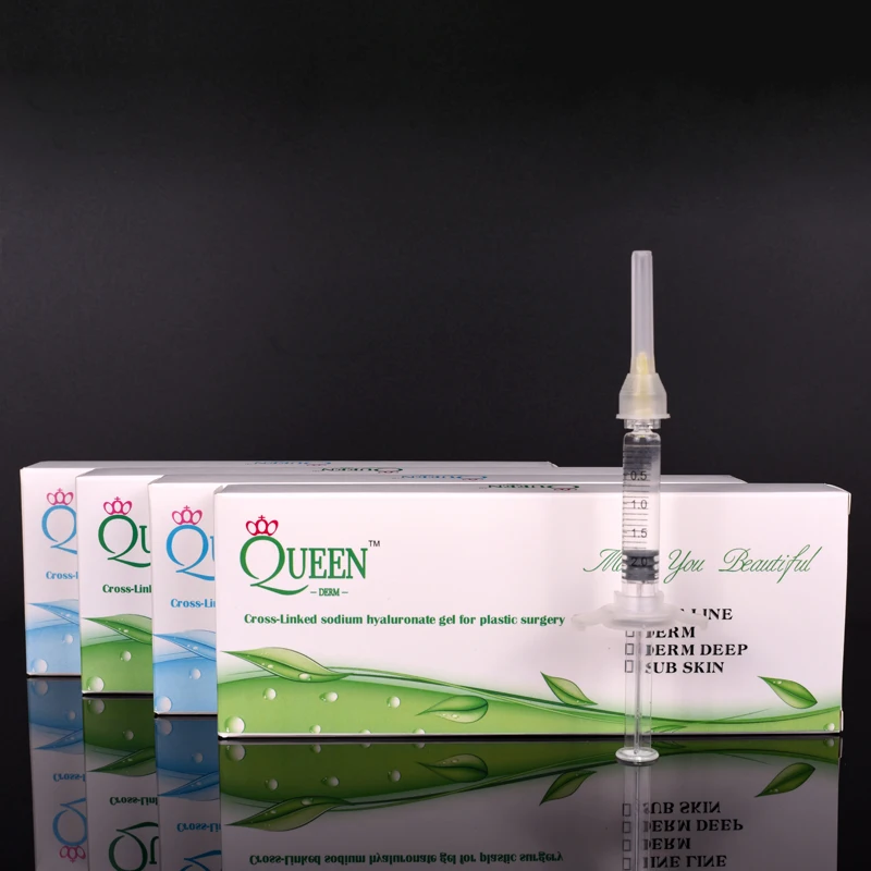 

2ml Queenderm hyaluronic acid dermal filler on alibaba wholesale, Transparent