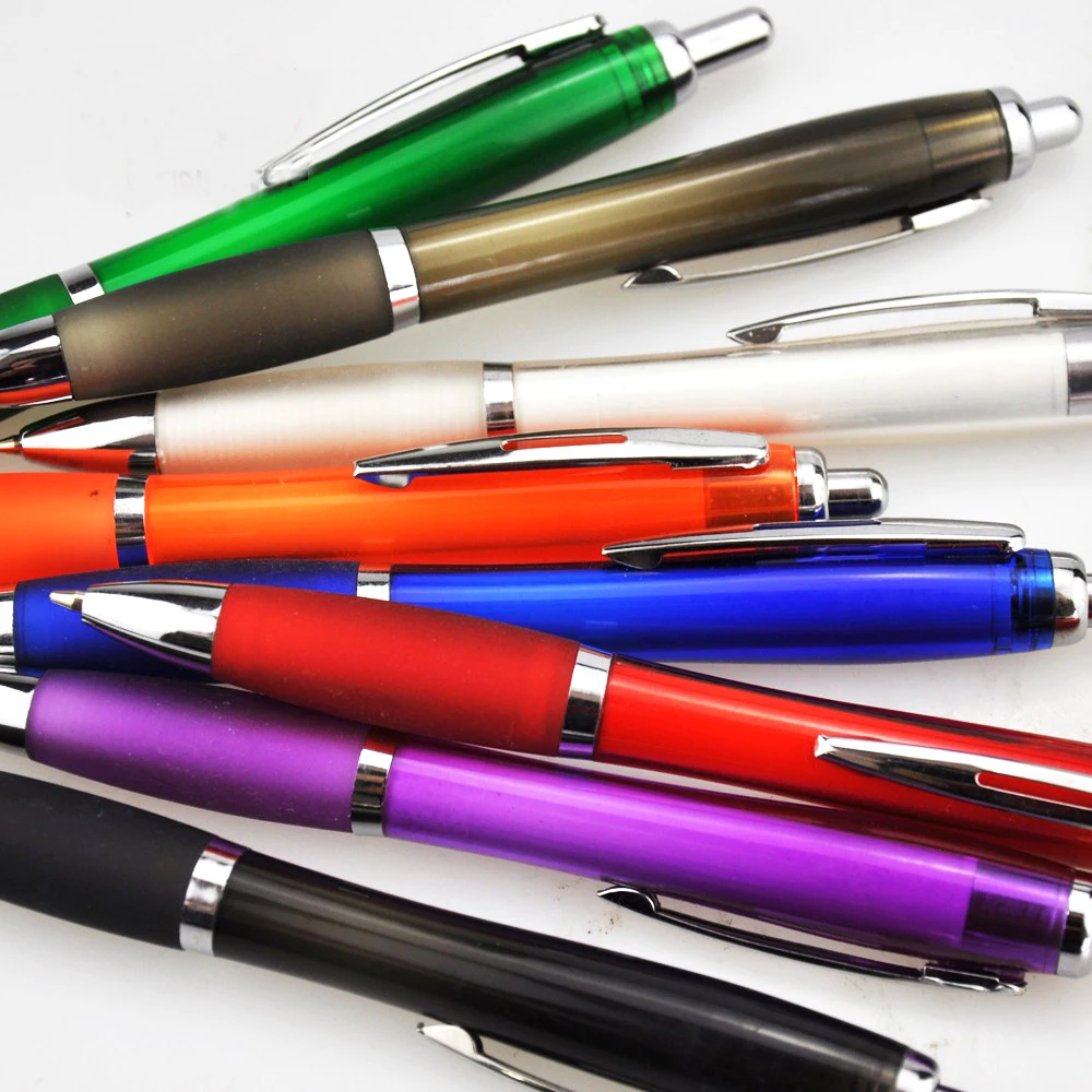 
2017 advertising logo customized plastic ballpen 