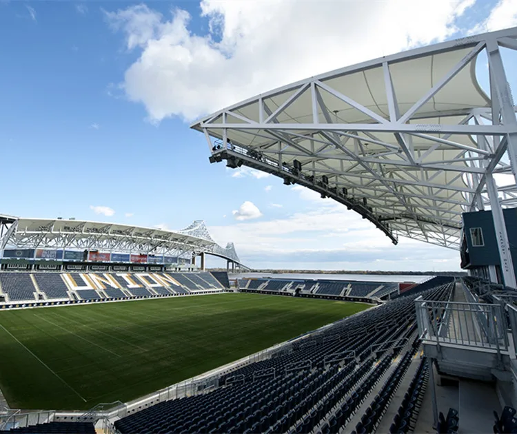 
Stadium Bleacher Roofing Tent Steel Pipe Truss supported Architecture Membrane Structure 