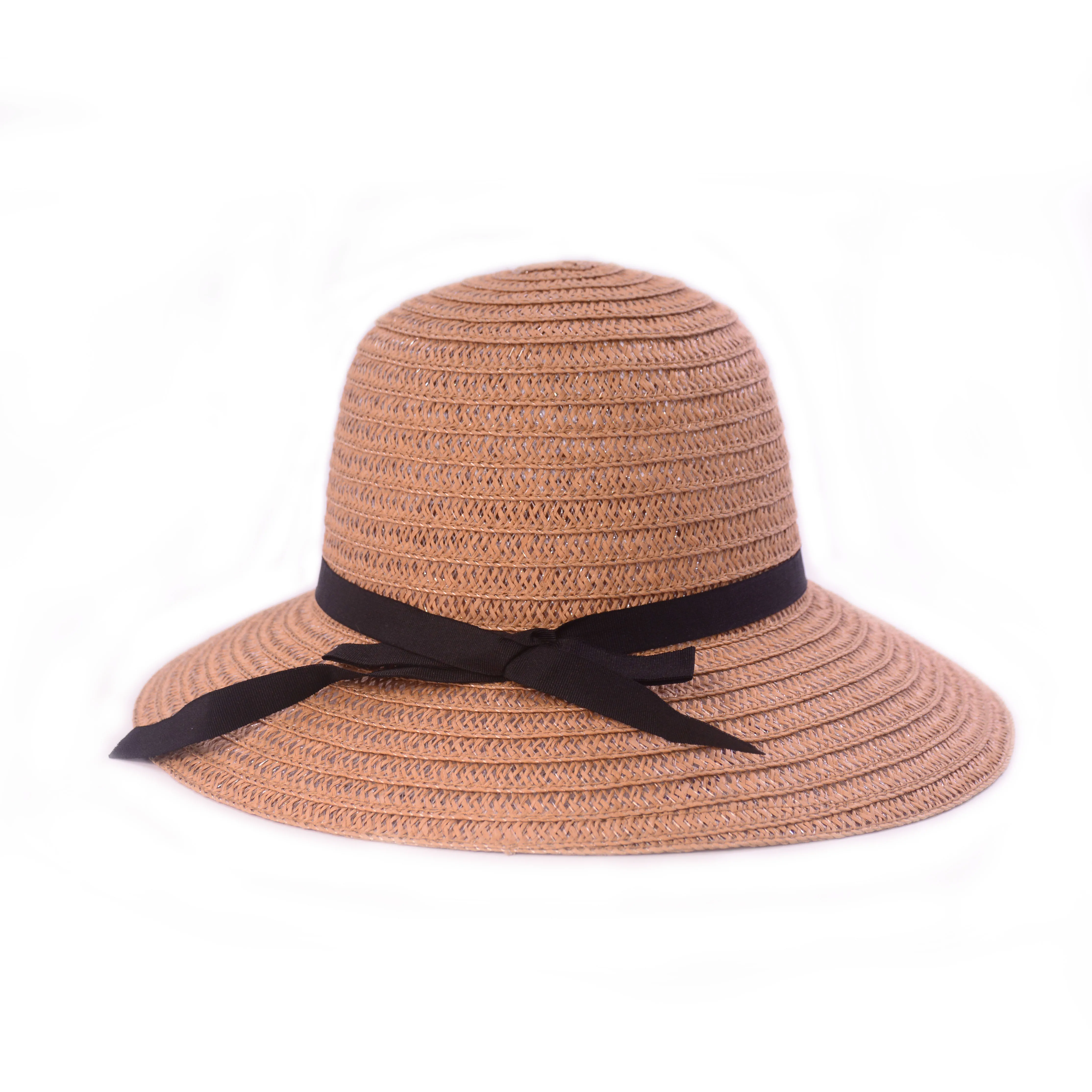 帽子丝带女士大宽边夏季海滩草帽 - buy 宽边草帽,女士花式帽子,帽子