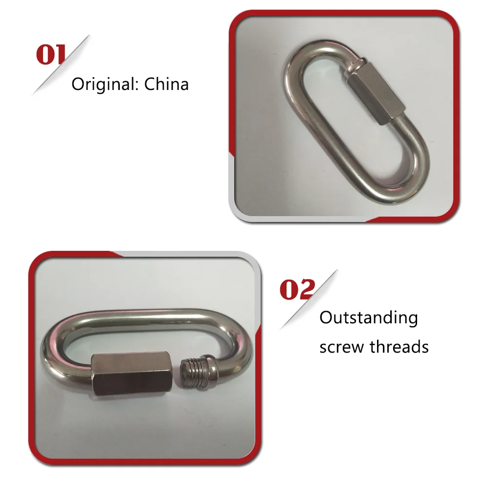 Wholesale Rigging Hardware Oval Shaped Stainless Steel/Zinc Quick Link Marine Chain