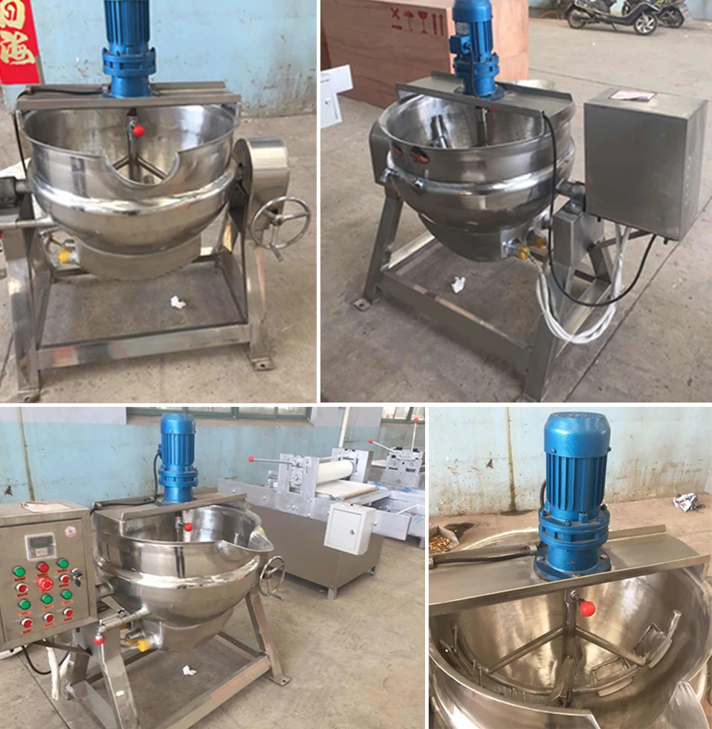 Electrical Jacked Kettle Caramel Sugar Cooking Pot Heating Type Sugar Boiling Machine