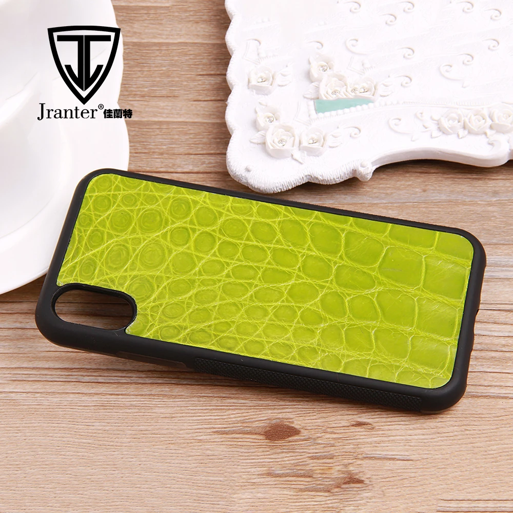Real Crocodile Leather Cell Phone Case for I phone  X Case Wholesales