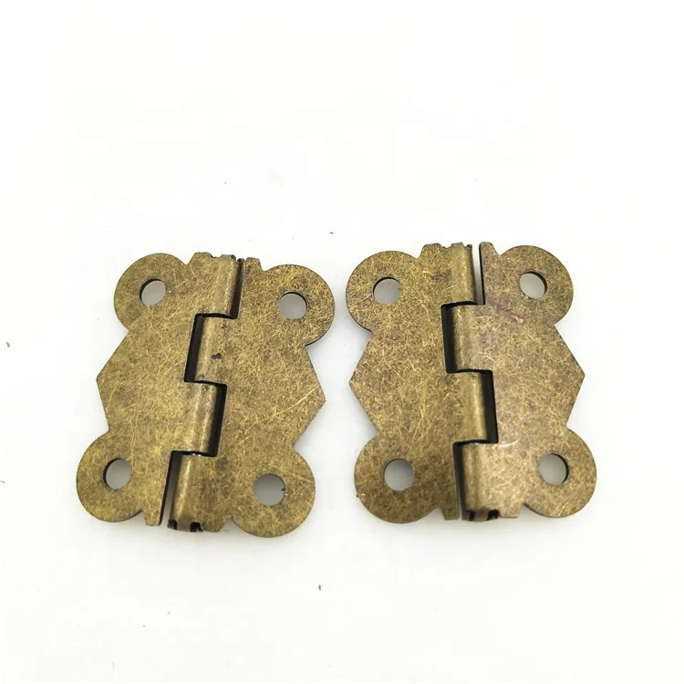 
Vintage metal brass wooden box spring hinge 31*26*0.8mm decorative small box hinges 