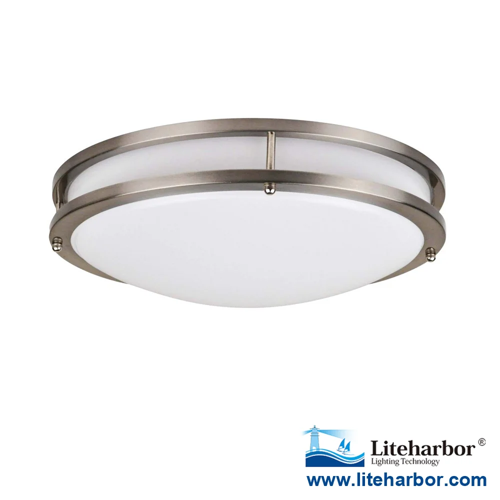 Fashion White 18 Inch Round Flush Mount Led Ceiling Light 30w Etl