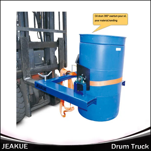 55 Gallon Plastic Drum Forklift Attachment Oil Drum lifting Clamp.