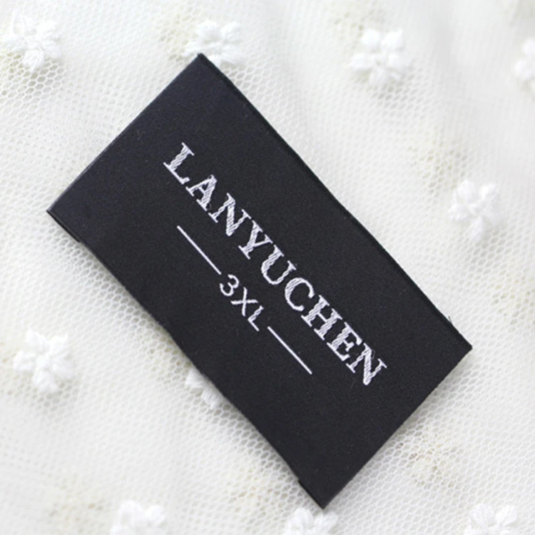 hot sale customized design weaving woven label tags for clothing high density garment  fabric tags