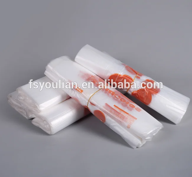 Free sample 100% biodegradable t-shirt plastic handle carry bag for grocery package