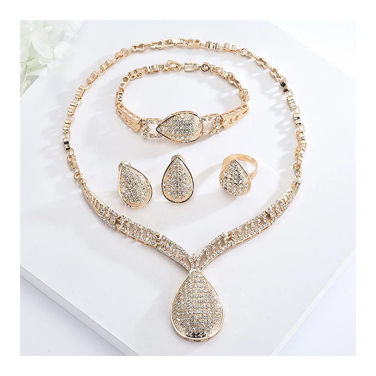 

S10152 China Gold Accessories Women's 18K Golden Plated In Girl Jewelry Set