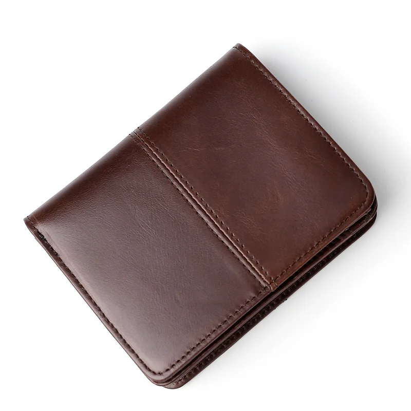 

Genuine Leather Slim Wallet Men RFID Wallet Money Clip Card Holder Wallet For Men