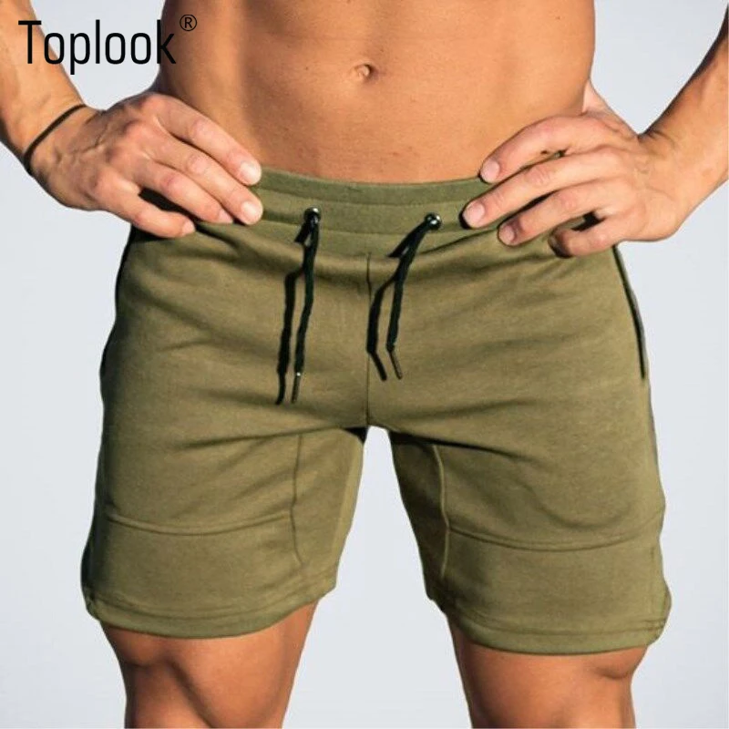 

Toplook Sports Shorts Men Cotton Breathable Casual Running Fitness Sweatpants For Men gym sports wear M13