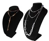 67006 67007 Classical 3D Velvet Necklace Mannequin Display Stand /Jewelry Display Stand 12"/15"