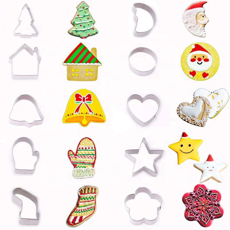 
Metal Biscuit Cutters Christmas Cookie Mold Cookie Cutter Set 