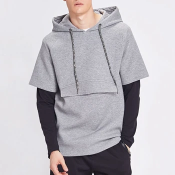 mens half sleeve hoodie