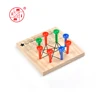 Christmas wooden triangle peg board game