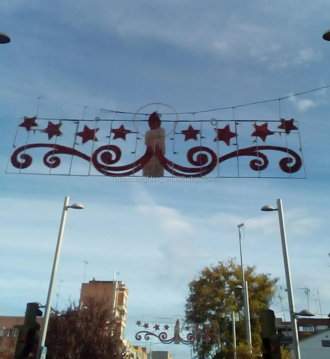 Festival Decoration Outdoor Led Across Street Motif Light Christmas