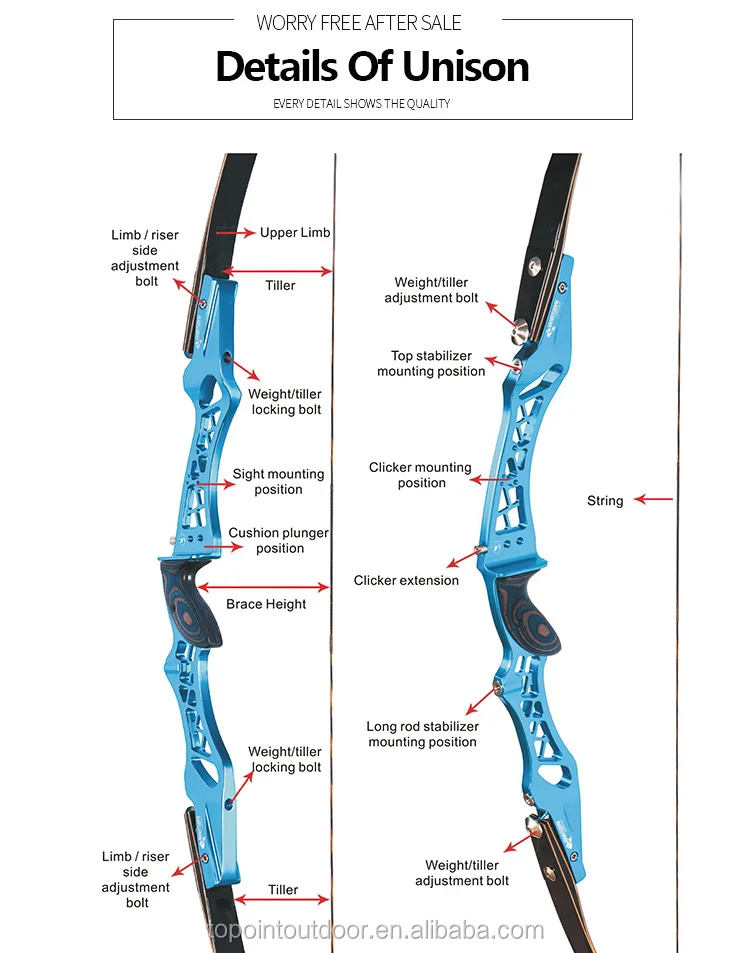 Topoint Archery Recurve Bow Riser Unison,Aluminum Bow Riser,For Ilf Bow Limbs Buy Recurve Bow