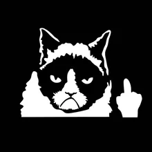 Funny CAT Motorcycle Car Stickers Waterproof Cover Scratches Decals Funny Car Sticker Black/White CT-508