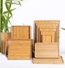 Wooden Serving Tray Kung Fu Tea Cutlery Trays Storage Pallet Fruit Plate Decoration 6 Sizes Japanese Food Bamboo Rectangular