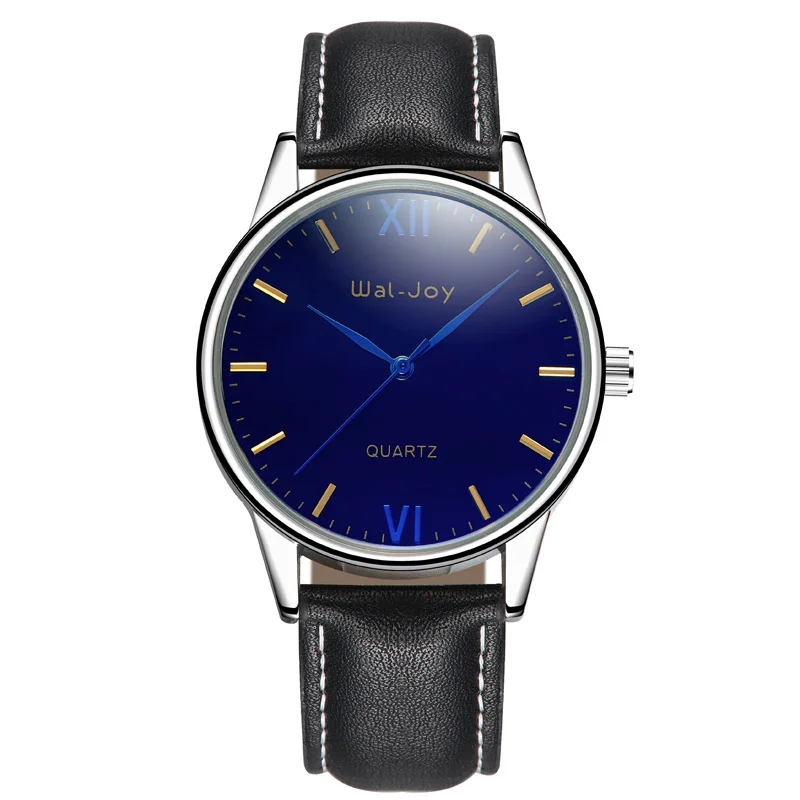 

WJ-8110 Blue Face Design Young Men watches Fashion Factory Alloy Case Business Men Wrist Watches, Mix color